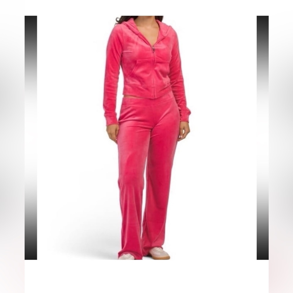NEW Juicy Couture Velour Pink Party Track Suit Size SMALL